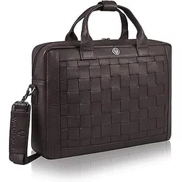 wildhorn Genuine Leather Office Bag for Men – Laptop Bag with Woven Design – Padded Compartment, Fits up to 15.6 Inch Laptop-picture-52