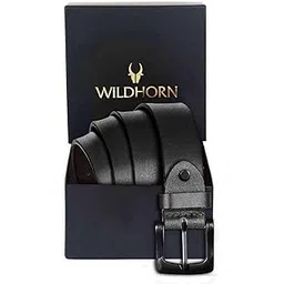 wildhorn Leather Belt for Men | Free Size | Adjustable I 48 inches length | Waist upto 44 inches. (Black)-picture-18