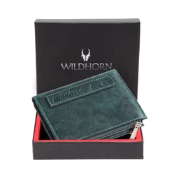 WildHorn Men Blue Abstract Textured Leather Two Fold Wallet-picture-39