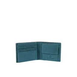 WildHorn Men Blue & Black Textured RFID Leather Two Fold Wallet image 5