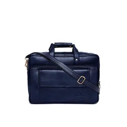 WildHorn Men Blue Genuine Leather Laptop Bag-picture-38