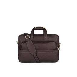 WildHorn Men Brown Textured Leather Laptop Bag-picture-28