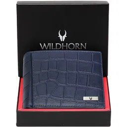 wildhorn Men Casual, Formal, Travel Blue Genuine Leather RFID Wallet-picture-23