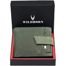 wildhorn Men Casual Green Genuine Leather RFID Wallet - Regular Size-picture-12