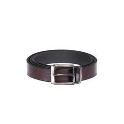 WildHorn Men Coffee Brown Textured Leather Belt-picture-23