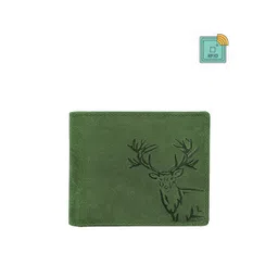 WildHorn Men Green Printed  Leather RFID Two Fold Wallet-picture-21