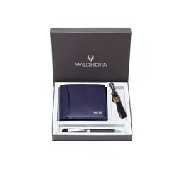 WildHorn Men Leather Wallet, Keychain & Pen Accessory Gift Set-picture-14