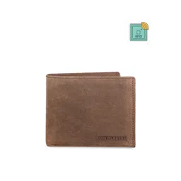 WildHorn Men Tan Brown Solid RFID Protected Genuine Leather Two Fold Wallet-picture-22