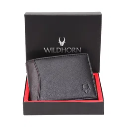 WildHorn Unisex Black Genuine Leather Wallet-picture-19