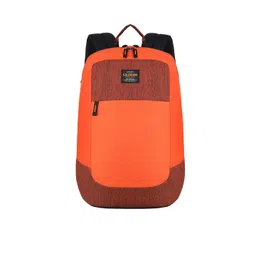 WildHorn Unisex Orange & Black Backpack with Compression Straps image 1