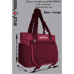 WILDMODA Textured Structured Tote Bag with Quilted image 4