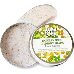 WildOak Korean Rice Face Scrub | Glass Skin & De-Tan | Boosts Collagen Naturally | Gentle Exfoliation for Glowing,Youthful Skin | Anti-Aging & Tan Removal | Hydrates & Repairs Skin Barrier | 100g-picture-33