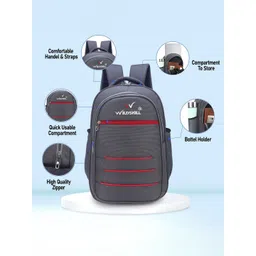 WILDSKILL Unisex Brand Logo Backpack with Compression Straps image 5