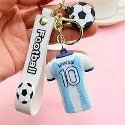 Will Vision White & Blue 3D Messi Jersey Keychain - Football Fans' Jersey Keychain For Cars, Bikes, Home, School Bags - Unisex - Adults & Kids-picture-19