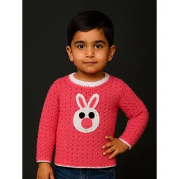 WINDROP SOLUTIONS Kids Graphic Self Design Round Neck Woollen Pullover Sweater-picture-10