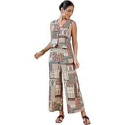 winered Women Waistcoat and Pant Co-ord Set-picture-50