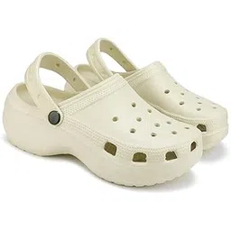 Wingscraft- Flexigrip Womens Eva Clogs For Women |Sandal For Women| Charm And Bold Sole Design Clogs (Cream), 7 UK-picture-47