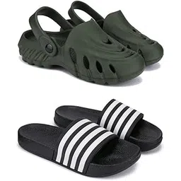 WINGSCRAFT Lightweight Classic Clogs || Sandals with Slider for Men-Combo(2)-3137-3024-picture-15