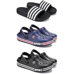 WINGSCRAFT Lightweight Classic Slider || Sandals with Clogs for Men-Combo(3)-3024-3015-3014-picture-14