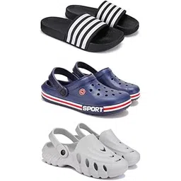 WINGSCRAFT Lightweight Classic Slider || Sandals with Clogs for Men-Combo(3)-3024-3015-3135-picture-27