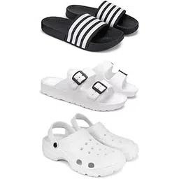 WINGSCRAFT Lightweight,Classic Slider || Sandals with Clogs for Men-Combo-COMBO(3)-3024-3113-3122-10 -P-picture-12