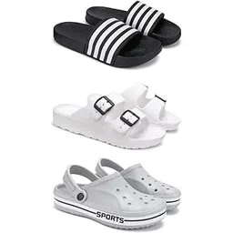 WINGSCRAFT Lightweight,Classic Slider || Sandals with Clogs for Men-COMBO(3)-3024-3113-3067-picture-41