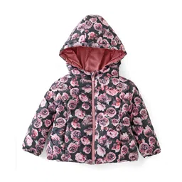 Wingsfield Full Sleeves Floral Printed Padded Hooded Jacket - Multi Colour-picture-24
