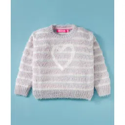 Wingsfield Full Sleeves Heart Designed Sequins Embellished Sweater - Pink-picture-26