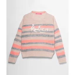 Wingsfield Full Sleeves Typography Text Sequins Embellished Sweater - Multi Colour-picture-25