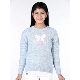 Wingsfield Girls Acrylic Pullover Sweaters With Embellished Detail-picture-38