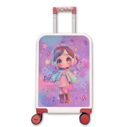 Winnies 20 Inch Kids Suitcase with 4 Wheel- Pink-picture-15