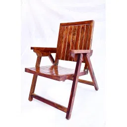 Winntage Furniture Sheesham Wood Patio Table with 2 Chair Wooden Folding Coffee Table Set for Living Room Garden Balcony Indoor Outdoor Home (Rich Walnut Finish) | 1 Year Warranty image 1