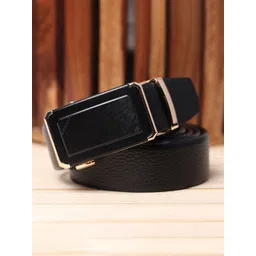 WINSOME DEAL Men Slider Buckle Closure Textured Formal Belt-picture-29