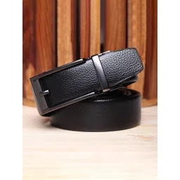 WINSOME DEAL Men Slider Buckle Closure Textured Formal Belt-picture-36
