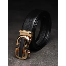 WINSOME DEAL Men Textured Slider Buckle Closure Belt-picture-30