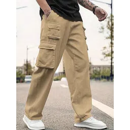 WINSUNITY Men Mid Rise Easy Wash Cargos Trousers-picture-31