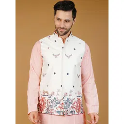 Wintage Embroidered Mandarin Collar Nehru Jackets-picture-22