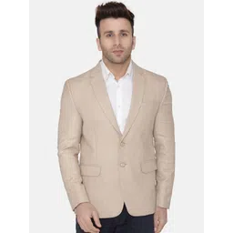 Wintage Men Beige Solid Regular-Fit Single-Breasted Blazer-picture-25