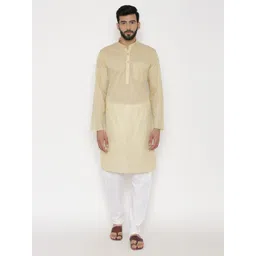Wintage Men Beige Solid Straight Kurta-picture-10