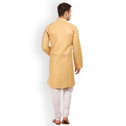 Wintage Men Beige Solid Straight Kurta image 2