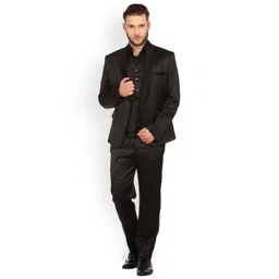 Wintage Men Black Single-Breasted Regular Fit Party Suit-image-16
