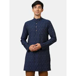 Wintage Men Blue Thread Work Kurta-picture-11
