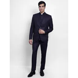 Wintage Men Violet Solid Single-Breasted Regular Fit Suit-image-34