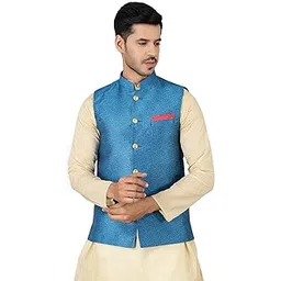 wintage Men's Banarasi Rayon Cotton Modi Nehru Jacket-picture-52