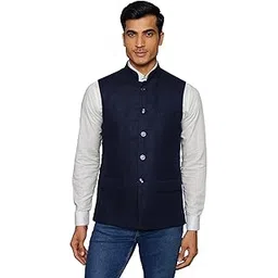 wintage Men's Linen Beige Waistcoat-picture-11
