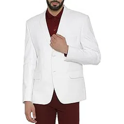 wintage Men's Linen Tailored Fit Solid Evening/Casual Blazer Coat Jacket : Black-picture-18