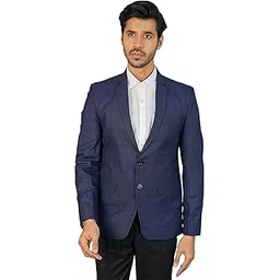 wintage Mens Poly Viscose Blue Blazer-picture-23
