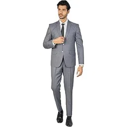 wintage Men's Poly Viscose Grey 2 PC Suit-2pc1542color7-picture-37