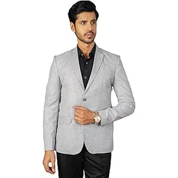 wintage Mens Poly Viscose Silver Blazer-picture-16
