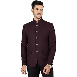 wintage Men's Wool Purple Bandhgala-picture-42